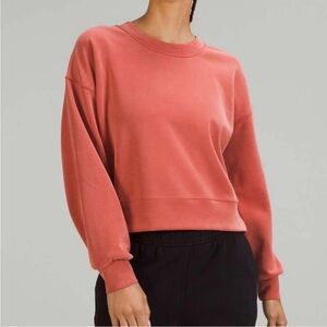 READ Lululemon Perfectly Oversized Crop Crew | Cayenne Red | Size 14